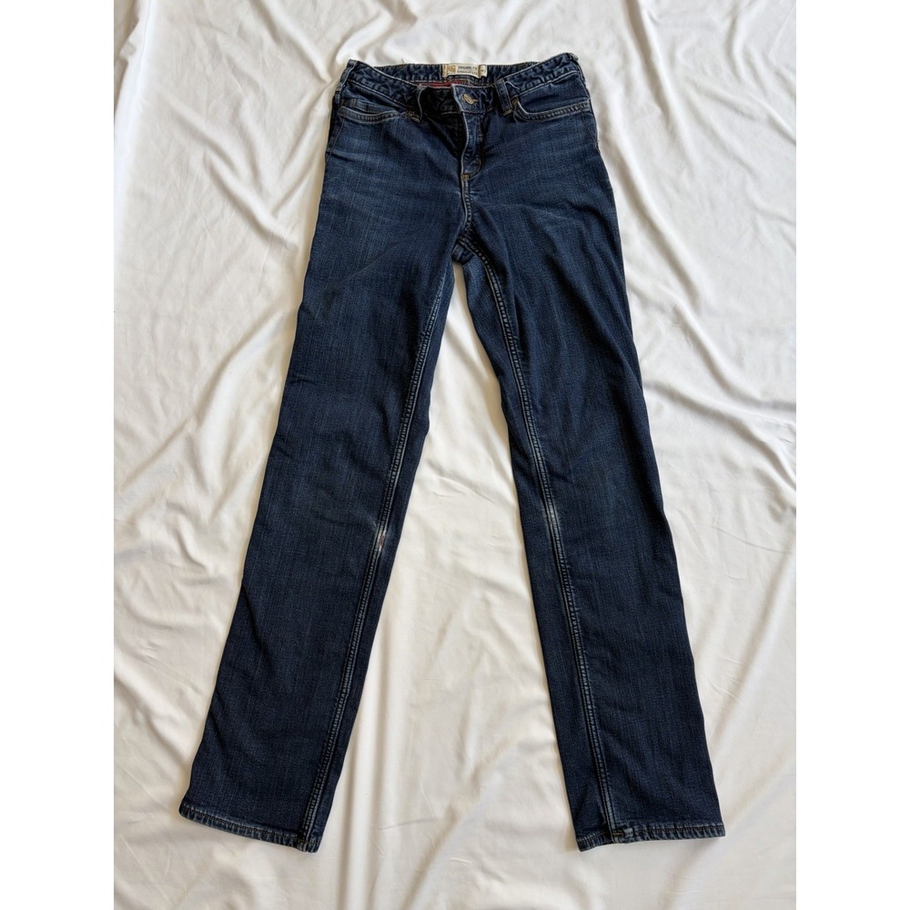 Carhartt Jeans Womens Size 6 Tall Straight Leg Dark Wash Flannel Lined Workwear